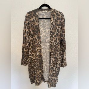 EUC Leopard Cardigan - Calf Length